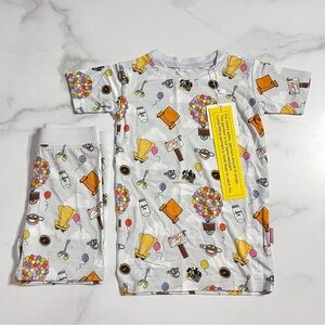 New Made with Magic Disney UP Bamboo Pajama Shorts Set 2T